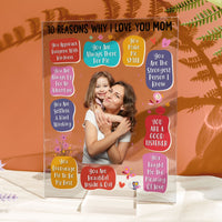 10 Reasons Why I Love You Mom - Personalized Acrylic Photo Plaque image 2