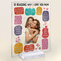 10 Reasons Why I Love You Mom - Personalized Acrylic Photo Plaque image 4
